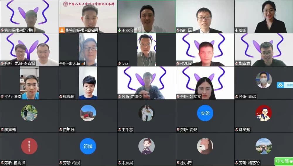 2022.5.19 Xinlei and You Zhou's PhD defense